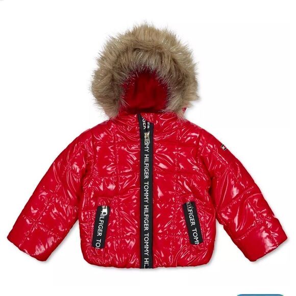 Tommy Hilfiger Red Patent Baby Coat(Size 12 months) - Picture 1 of 9